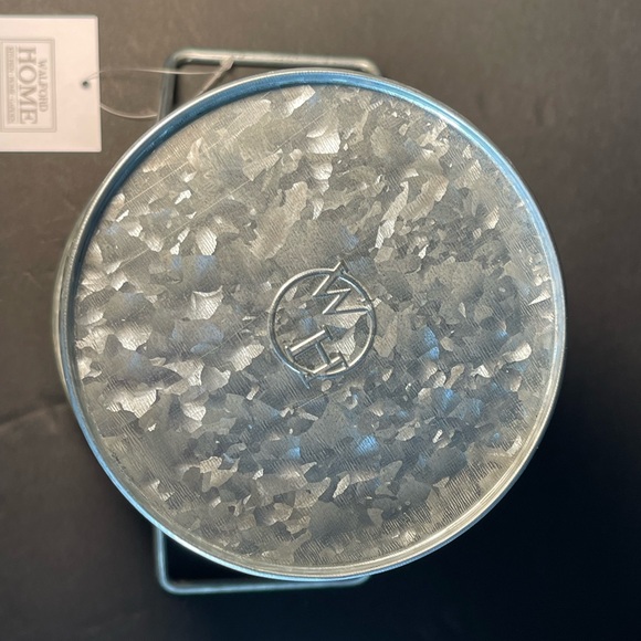 WH Walford Home Décor - Galvanized Metal Flower Pot Planters with Handles T56 - Picture 10 of 12